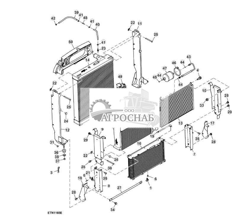Комплект элементов системы охлаждения 